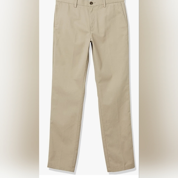 Wrinkle Resistant Flat Front Chino Pants 36x32 - Picture 2 of 3